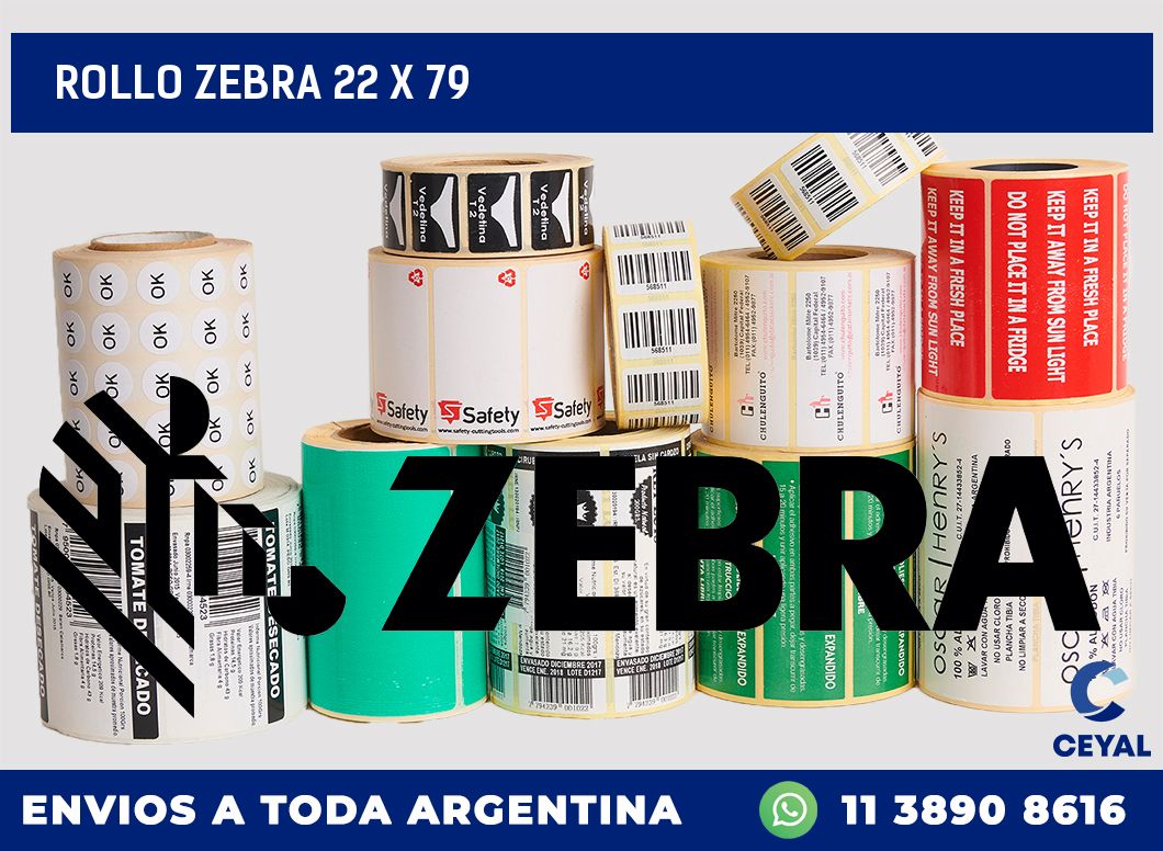 rollo zebra 22 x 79