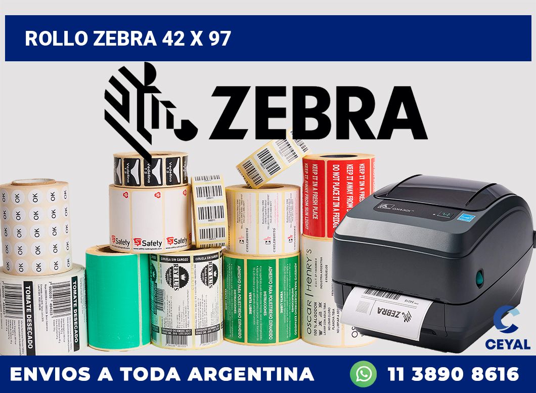 rollo zebra 42 x 97