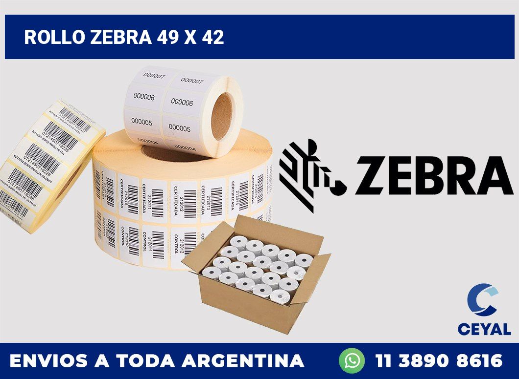 rollo zebra 49 x 42