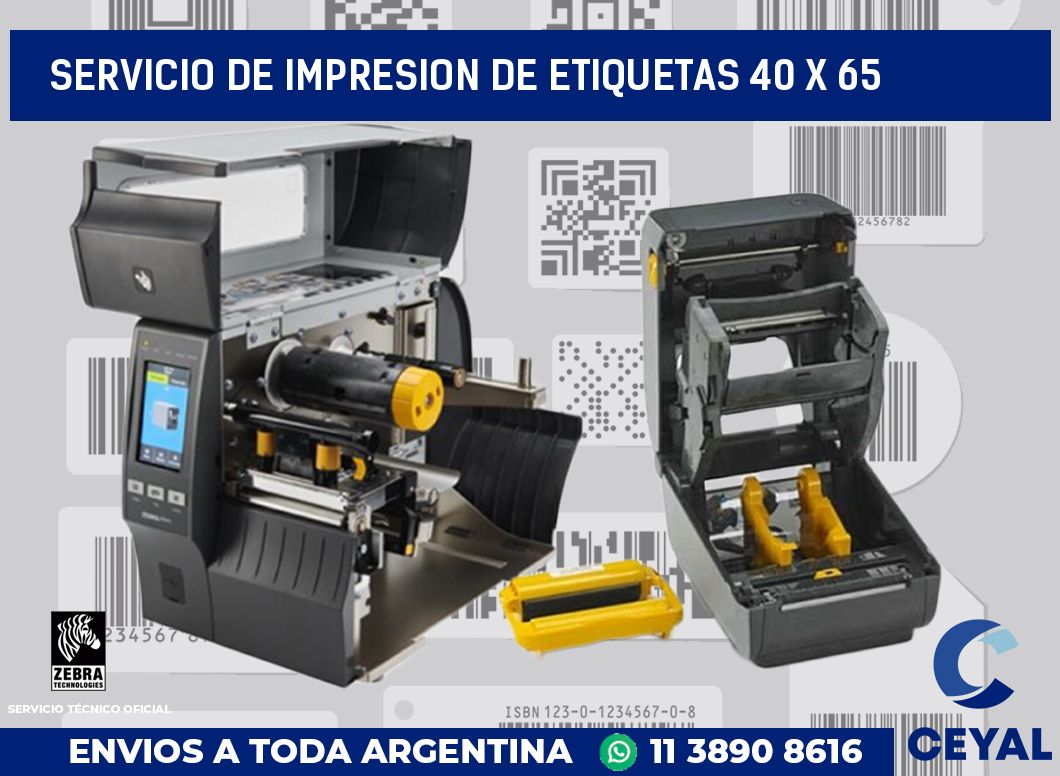 servicio de impresion de etiquetas 40 x 65