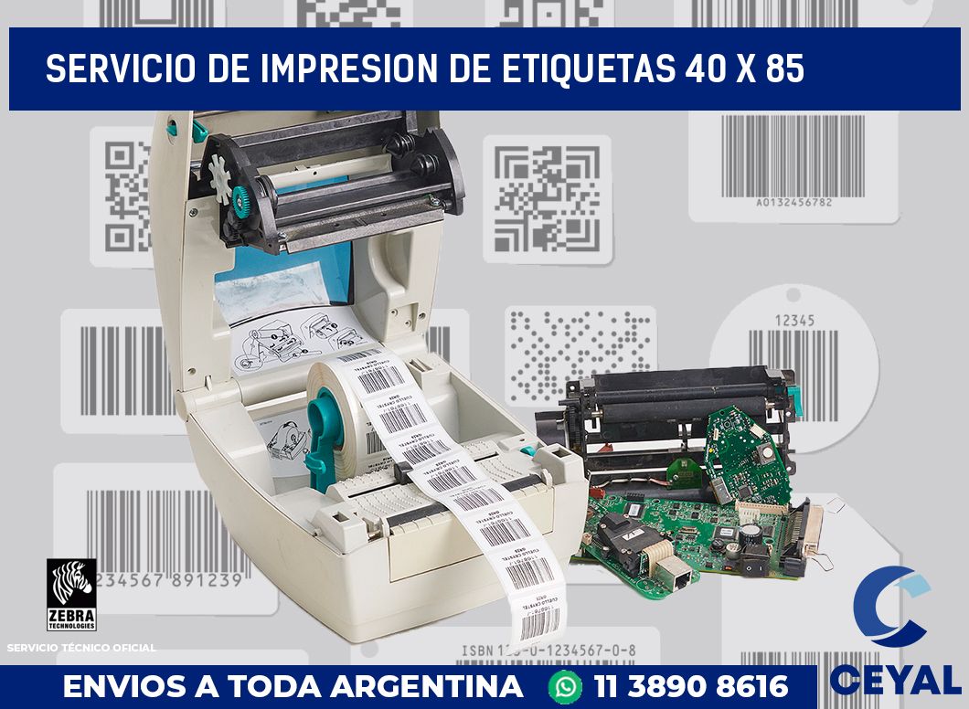 servicio de impresion de etiquetas 40 x 85