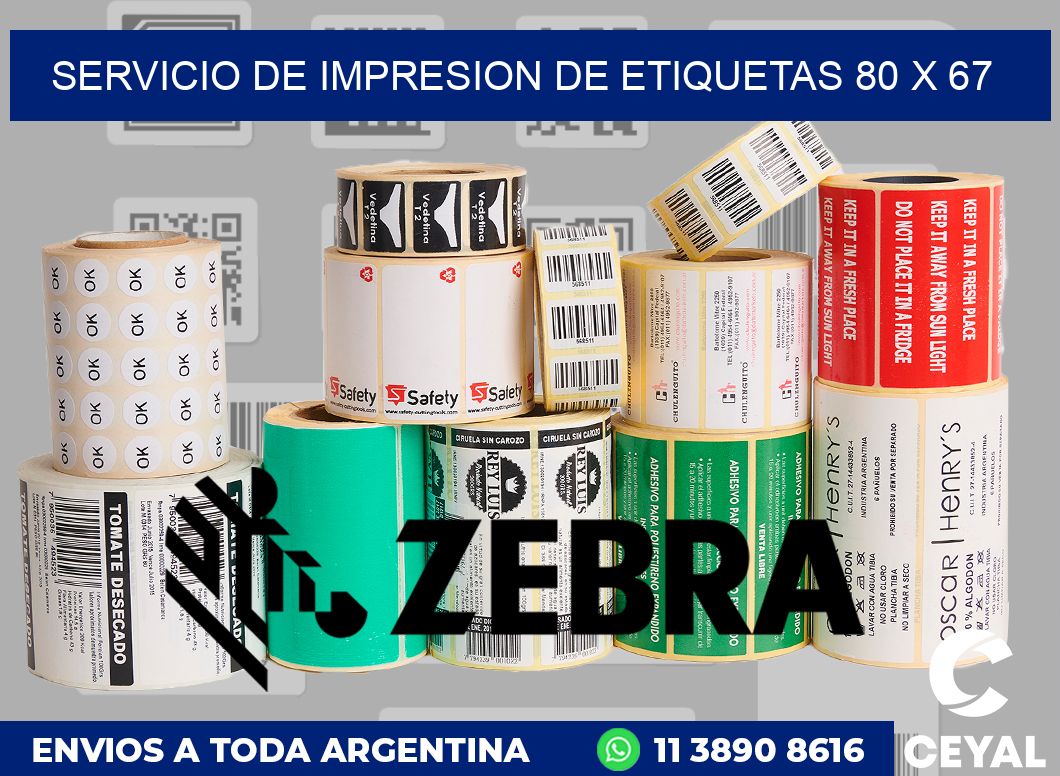 servicio de impresion de etiquetas 80 x 67
