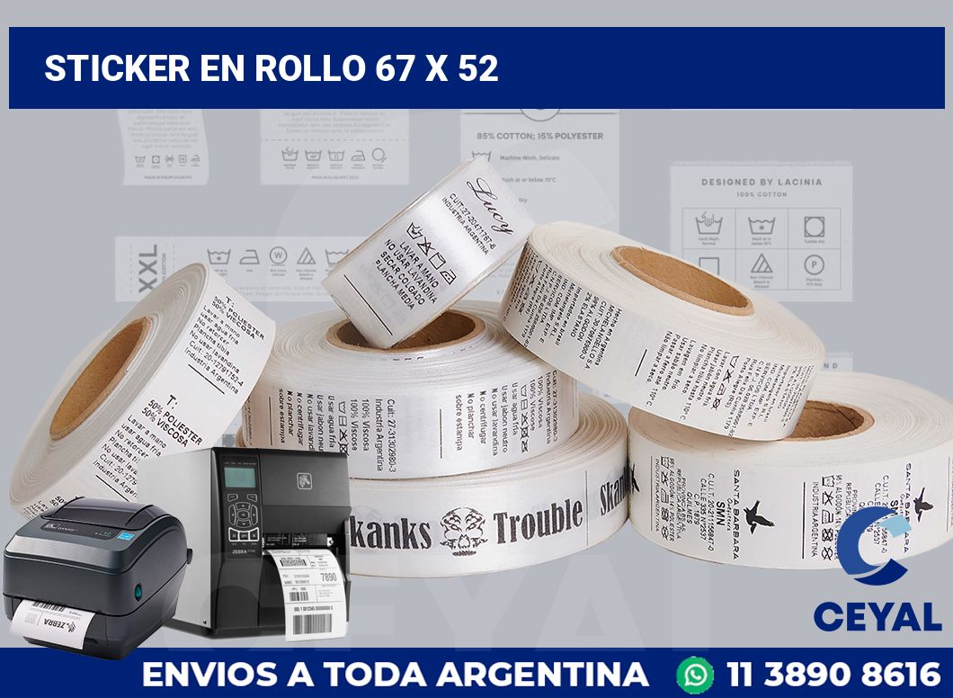 sticker en rollo 67 x 52