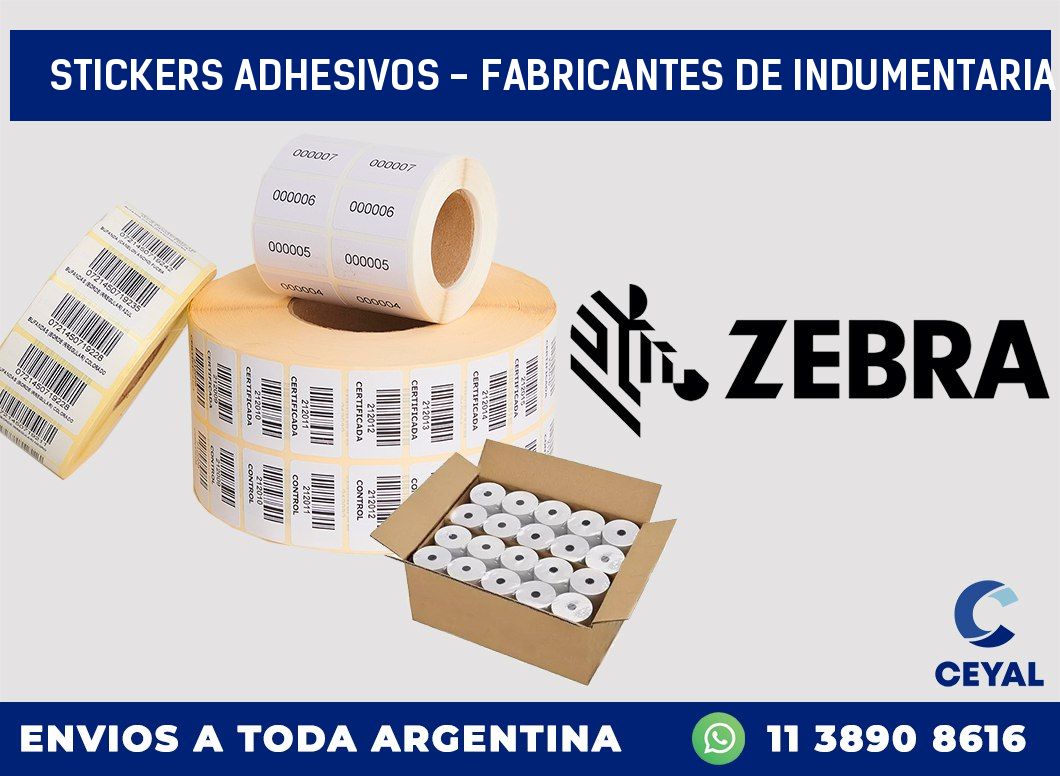 stickers adhesivos - Fabricantes de indumentaria
