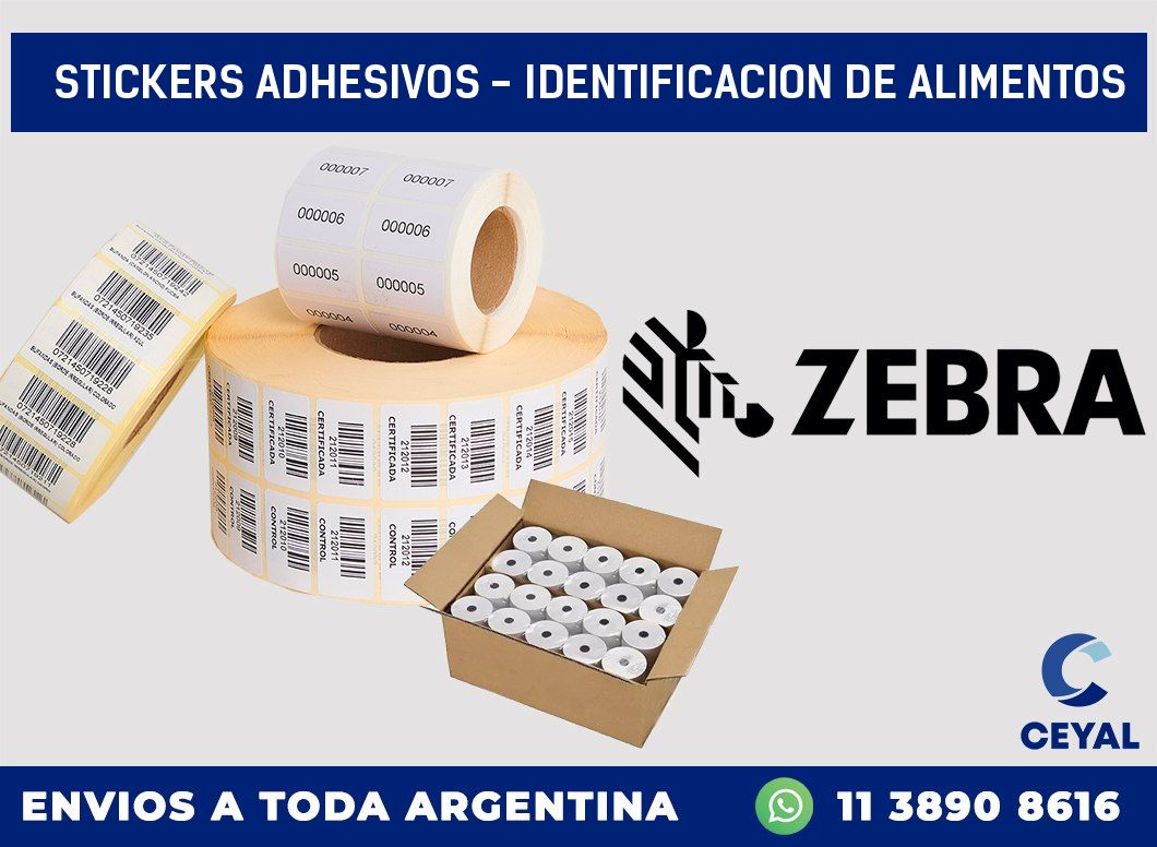 stickers adhesivos – identificacion de alimentos