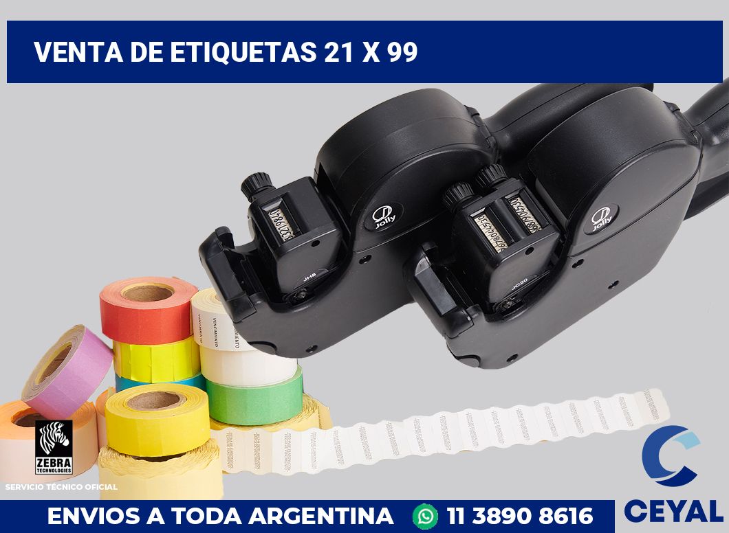 venta de etiquetas 21 x 99
