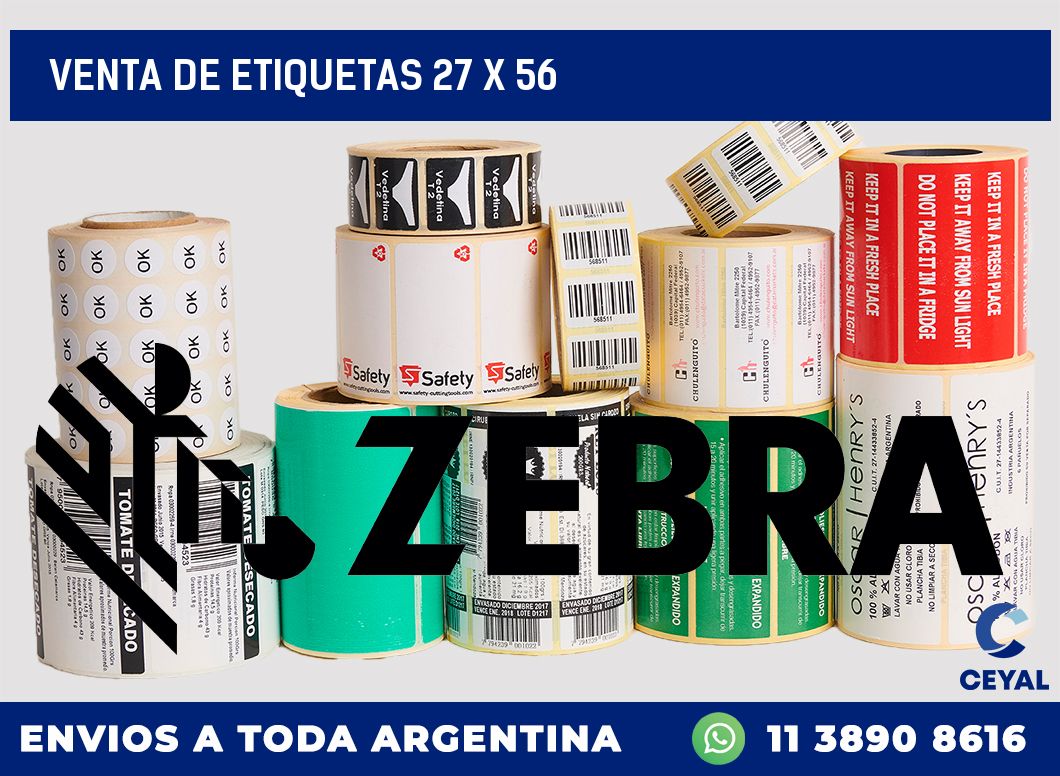 venta de etiquetas 27 x 56