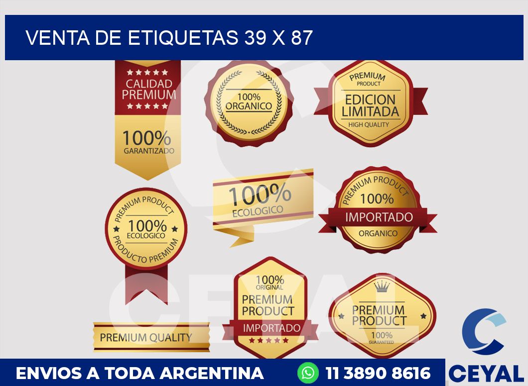 venta de etiquetas 39 x 87