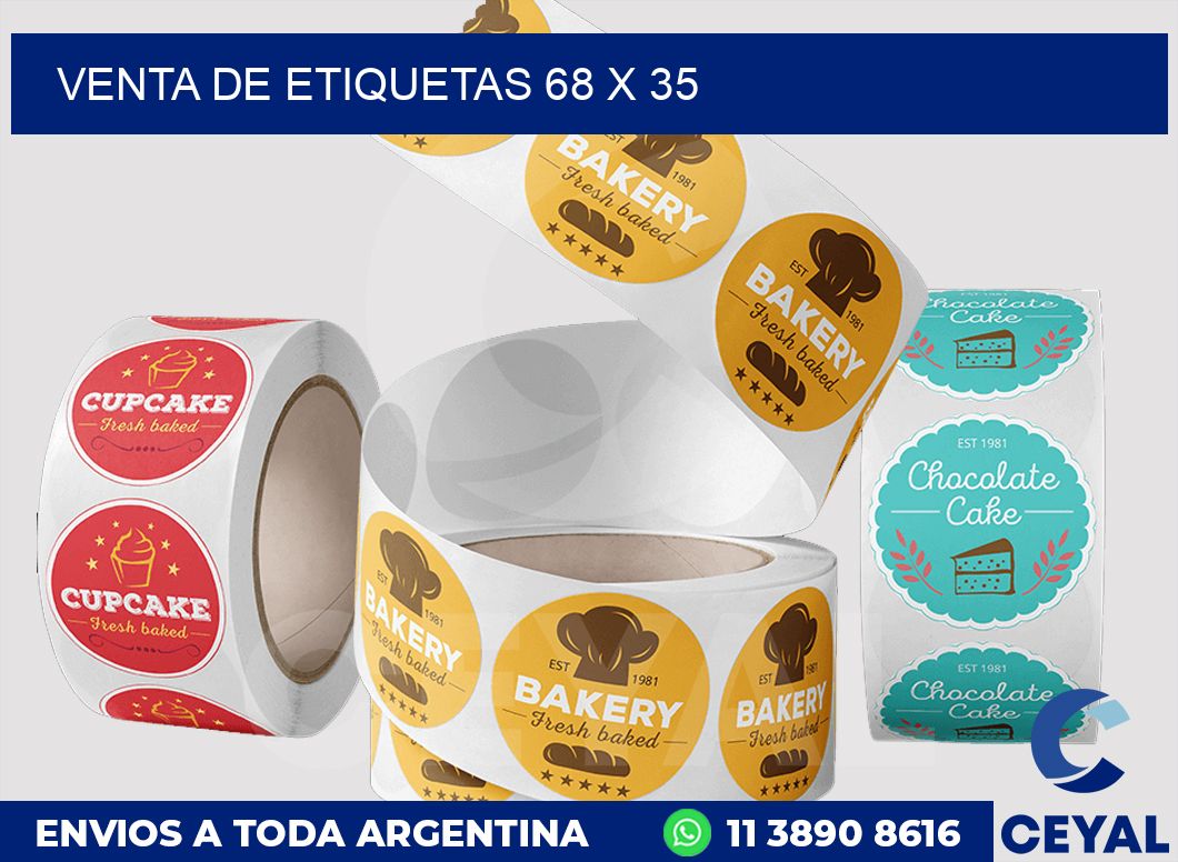 venta de etiquetas 68 x 35