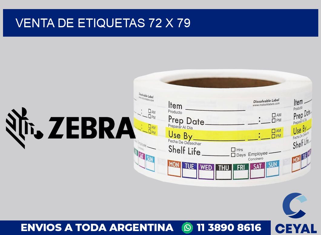 venta de etiquetas 72 x 79