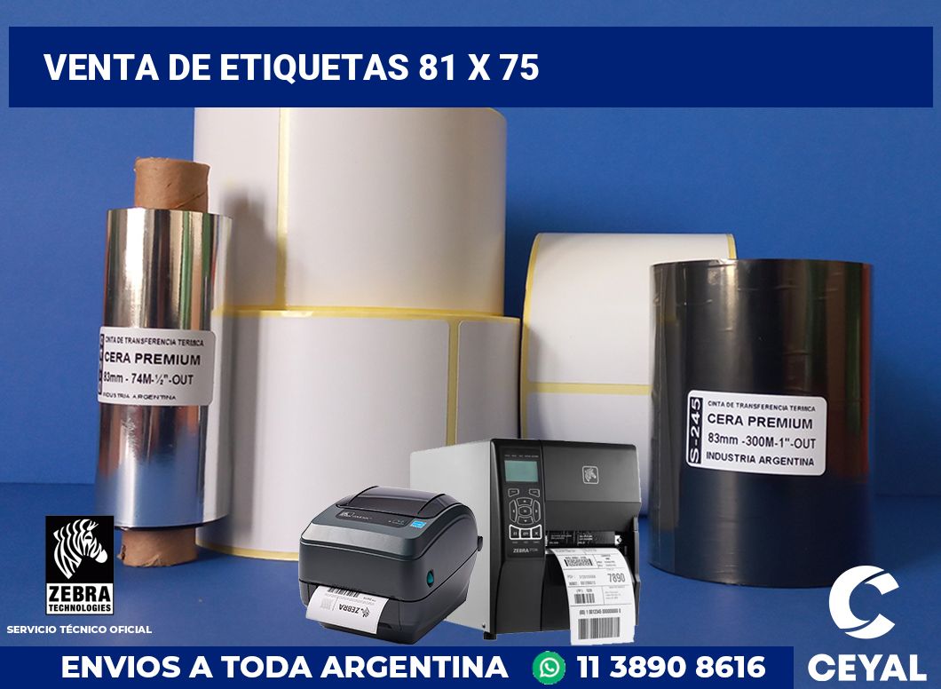 venta de etiquetas 81 x 75