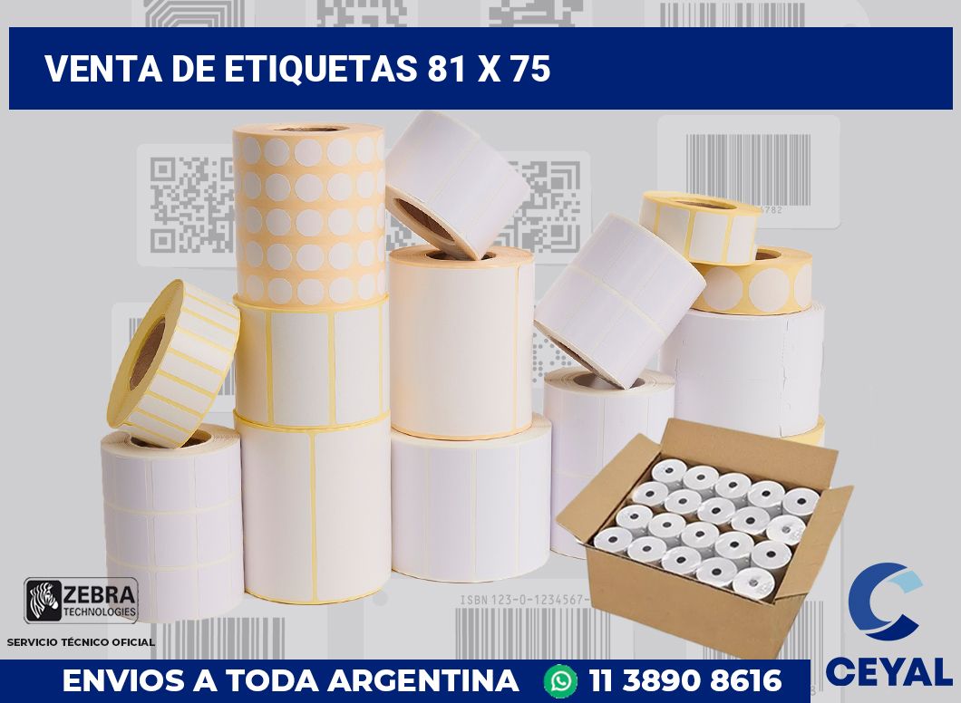 venta de etiquetas 81 x 75