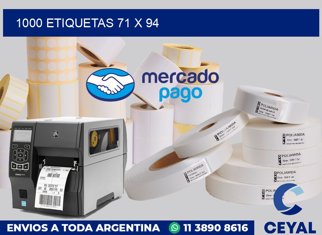 1000 etiquetas 71 x 94
