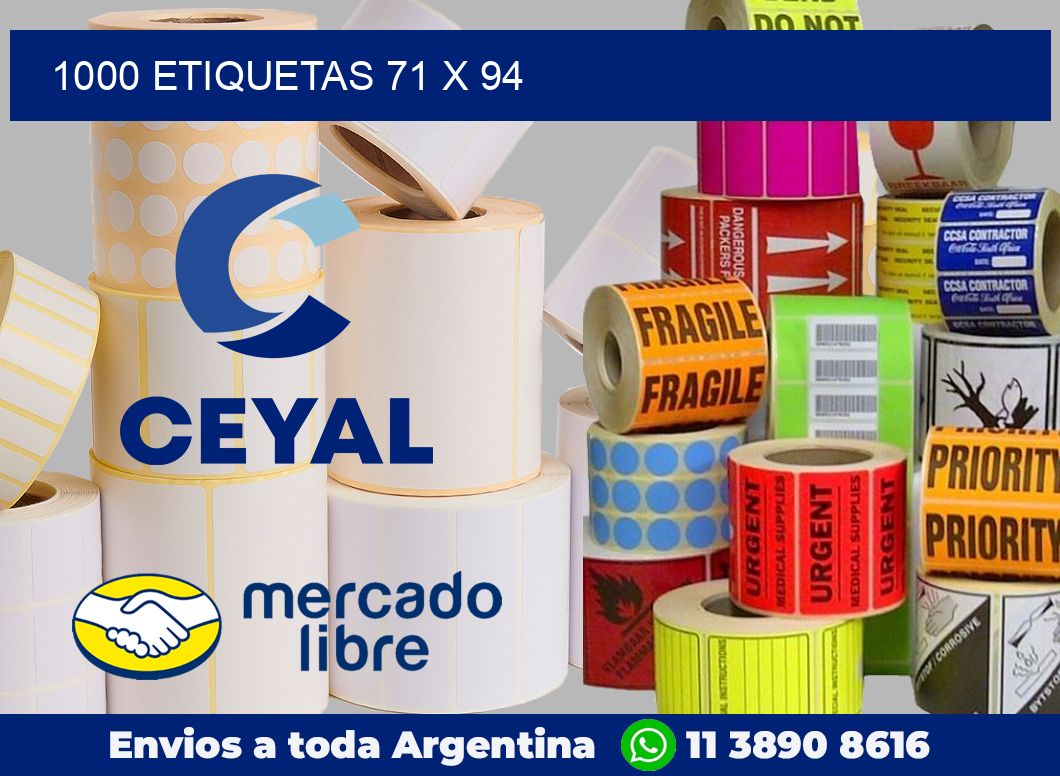 1000 etiquetas 71 x 94
