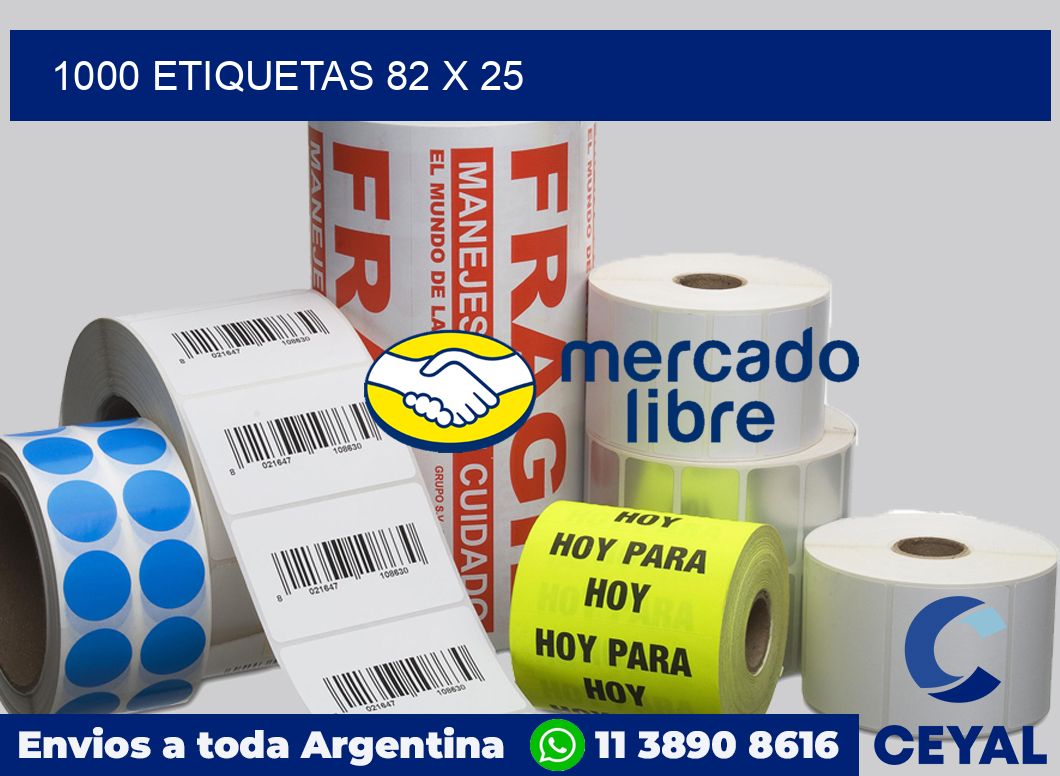 1000 etiquetas 82 x 25