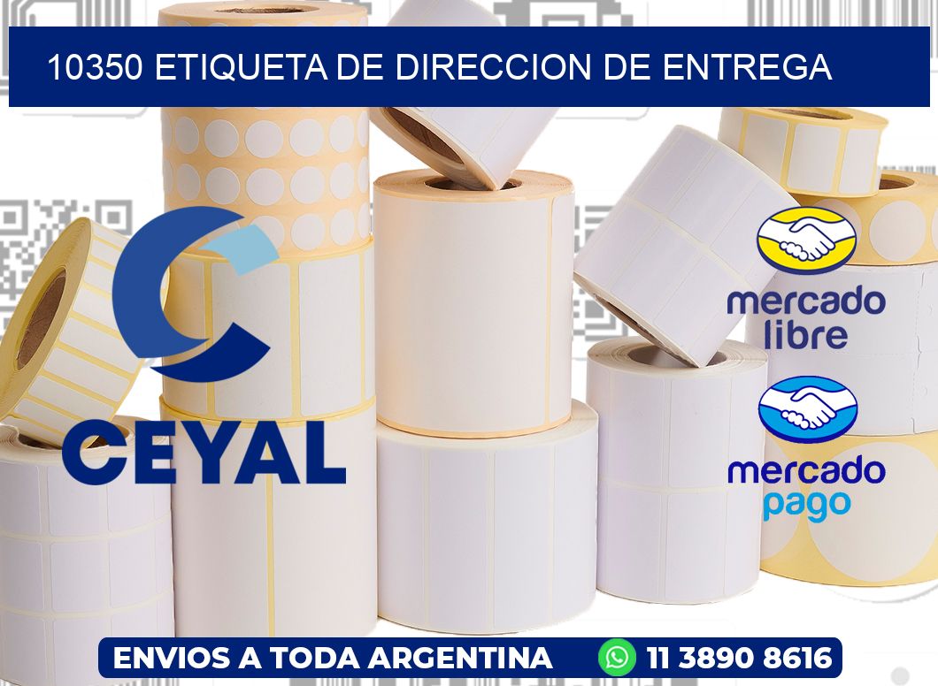 10350 Etiqueta de direccion de entrega