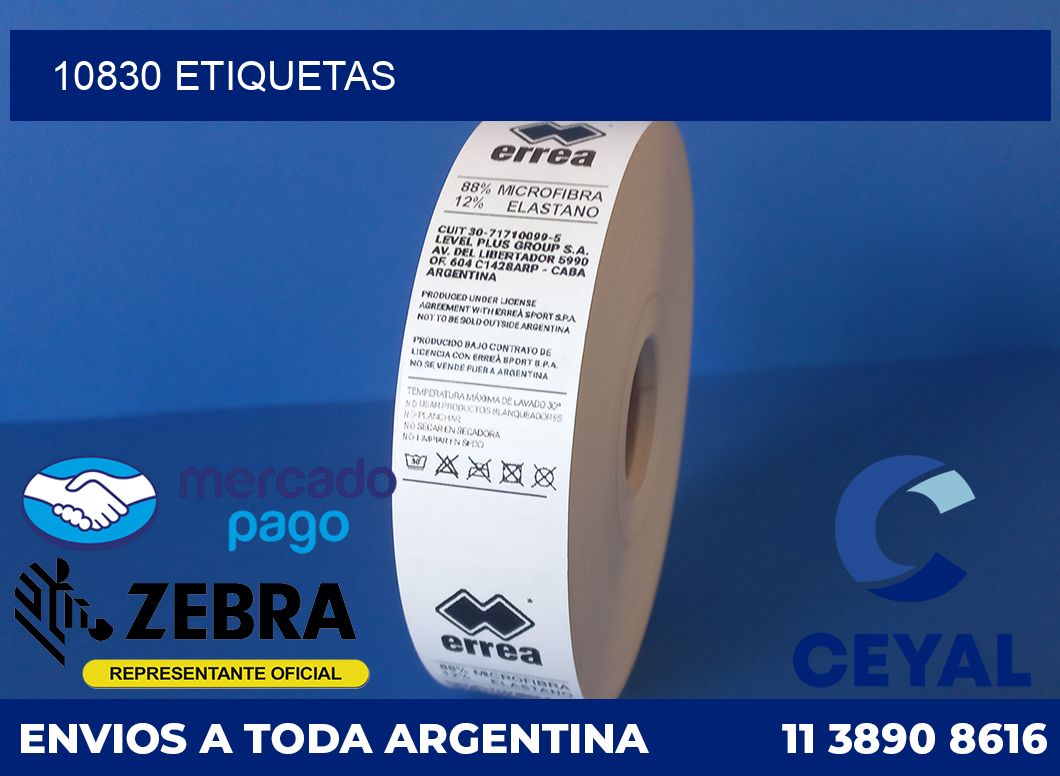 10830 etiquetas
