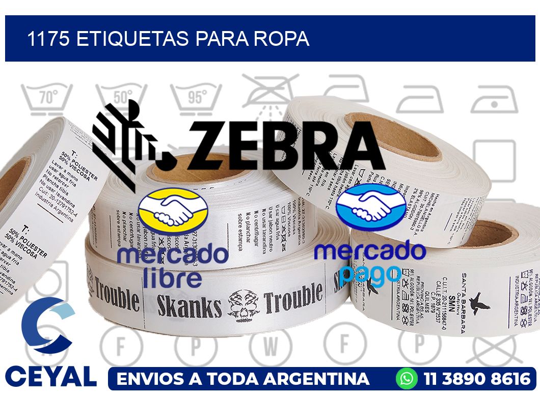 1175 Etiquetas para ropa