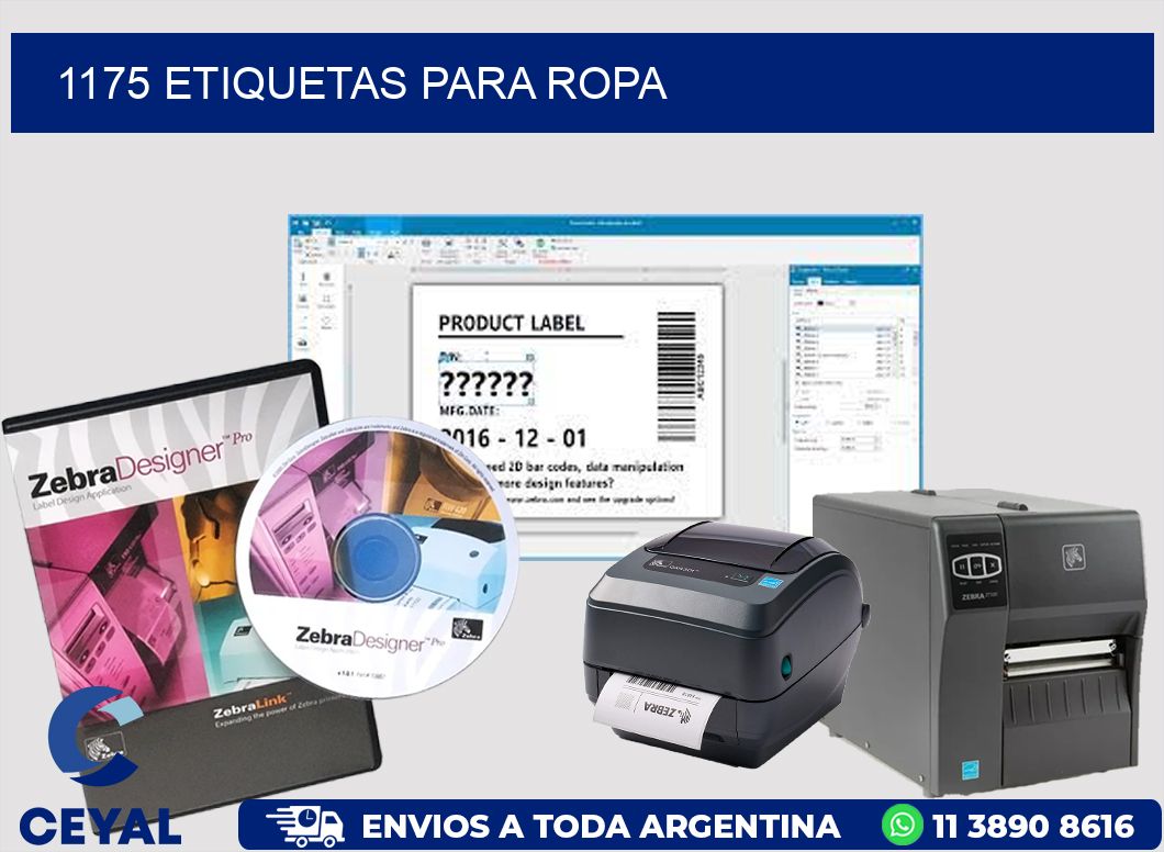 1175 Etiquetas para ropa