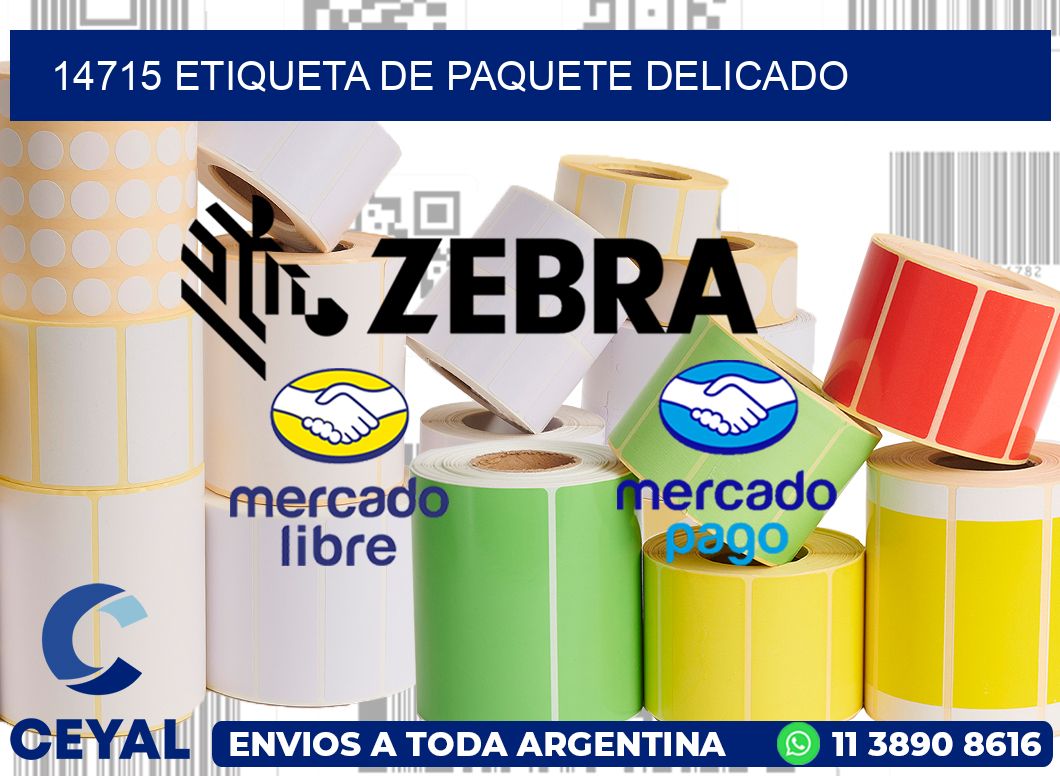 14715 Etiqueta de paquete delicado