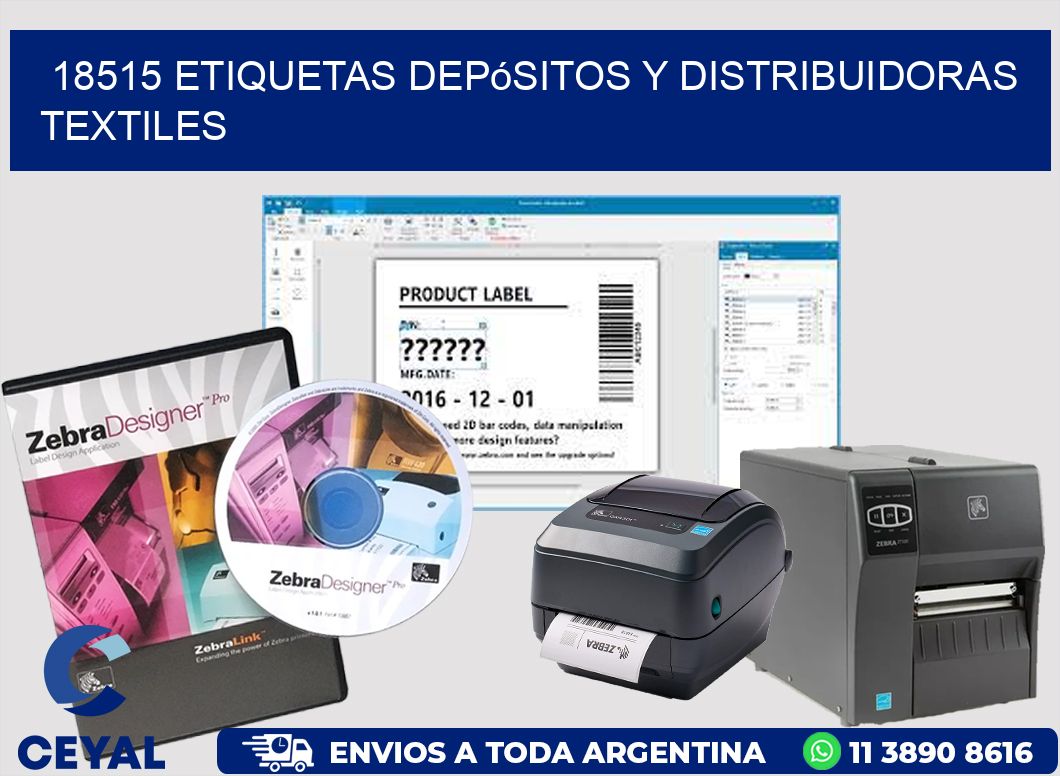 18515 Etiquetas depósitos y distribuidoras textiles