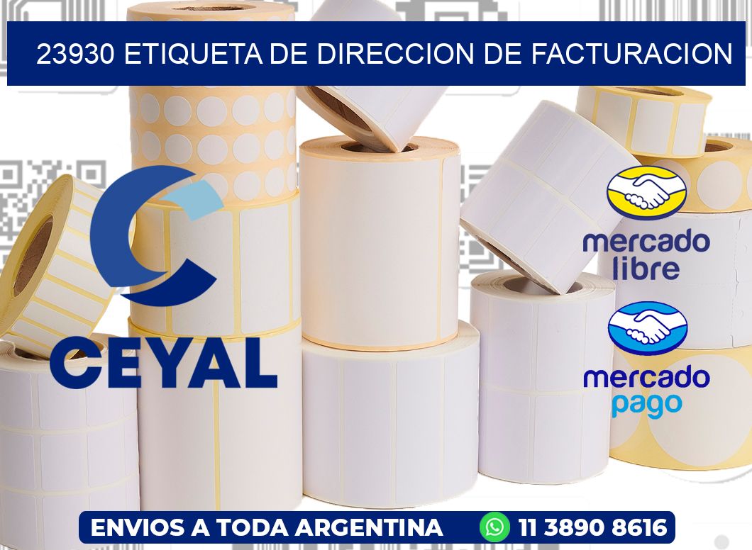 23930 Etiqueta de direccion de facturacion
