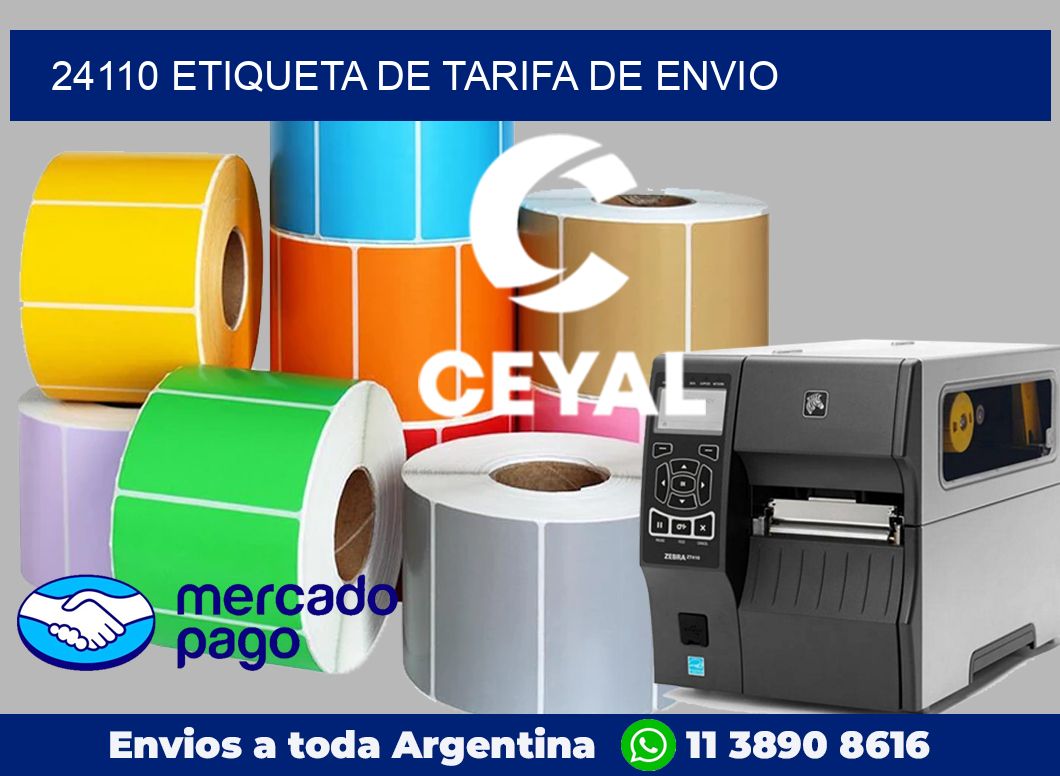 24110 Etiqueta de tarifa de envio