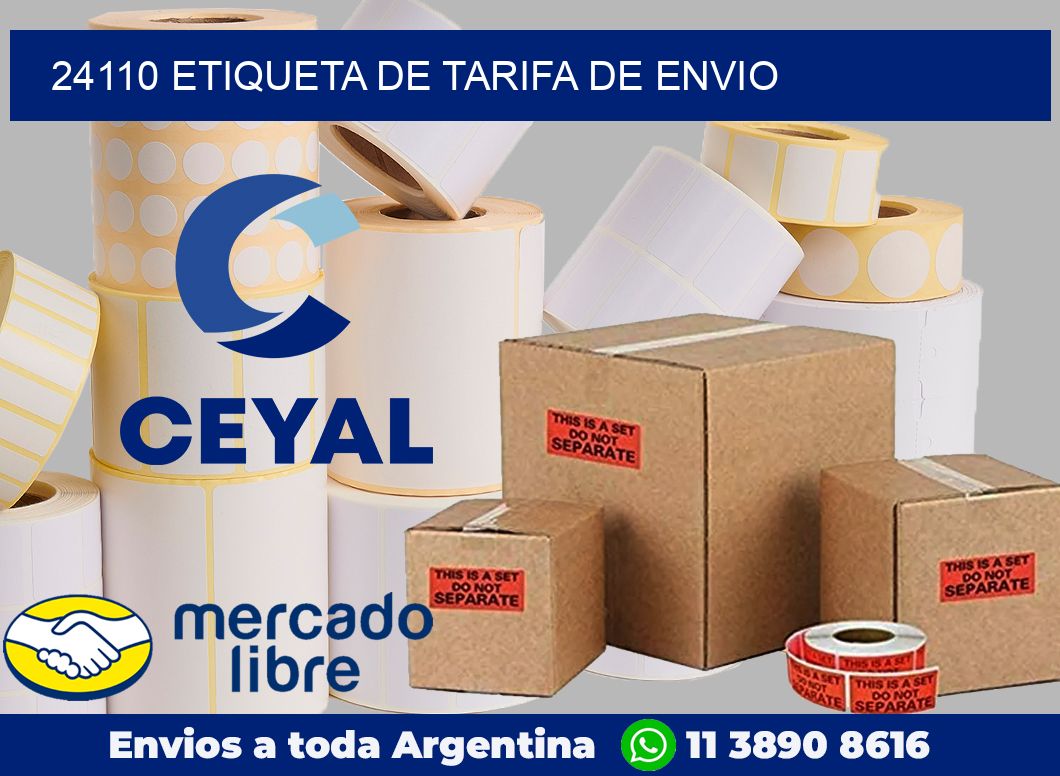 24110 Etiqueta de tarifa de envio
