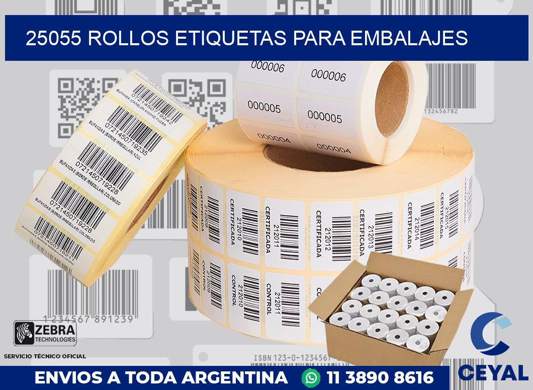 25055 Rollos etiquetas para embalajes