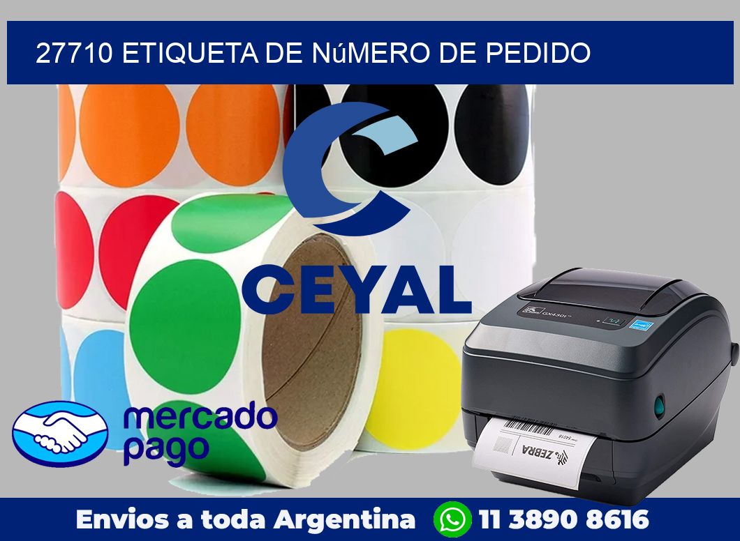 27710 Etiqueta de número de pedido