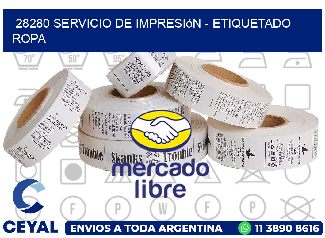 28280 Servicio de impresión - Etiquetado ropa