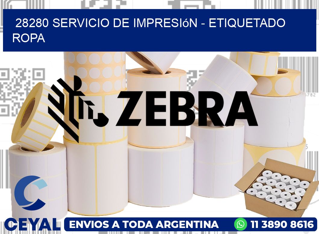 28280 Servicio de impresión – Etiquetado ropa