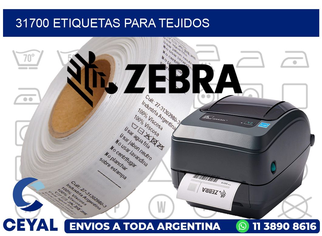31700 Etiquetas para tejidos