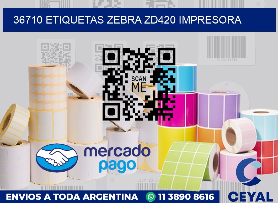 36710 etiquetas Zebra zd420 impresora
