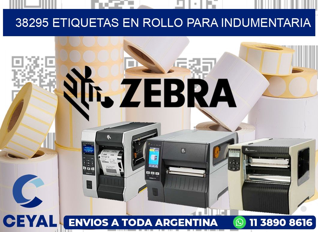 38295 Etiquetas en rollo para indumentaria