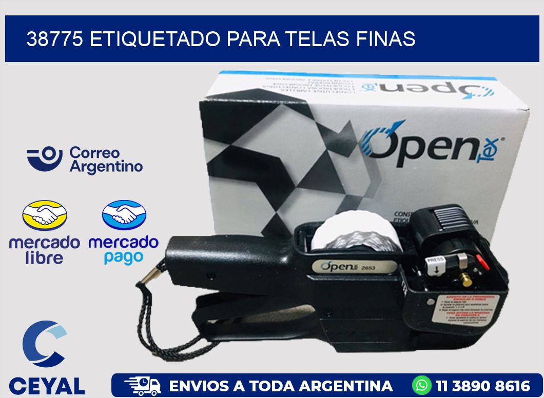 38775 Etiquetado para telas finas