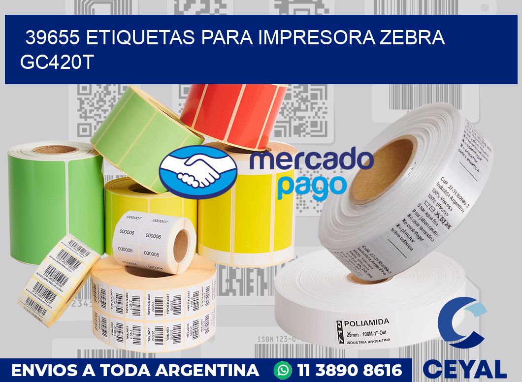 39655 etiquetas para impresora zebra GC420T
