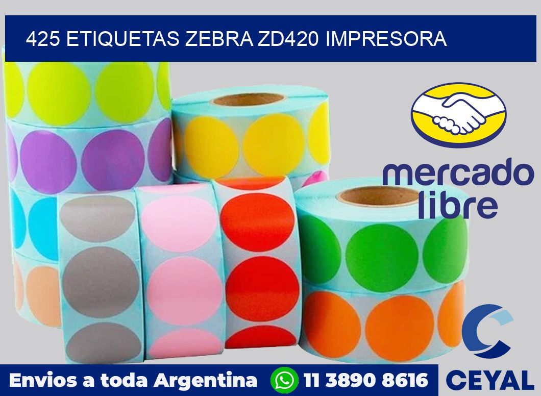 425 etiquetas Zebra zd420 impresora