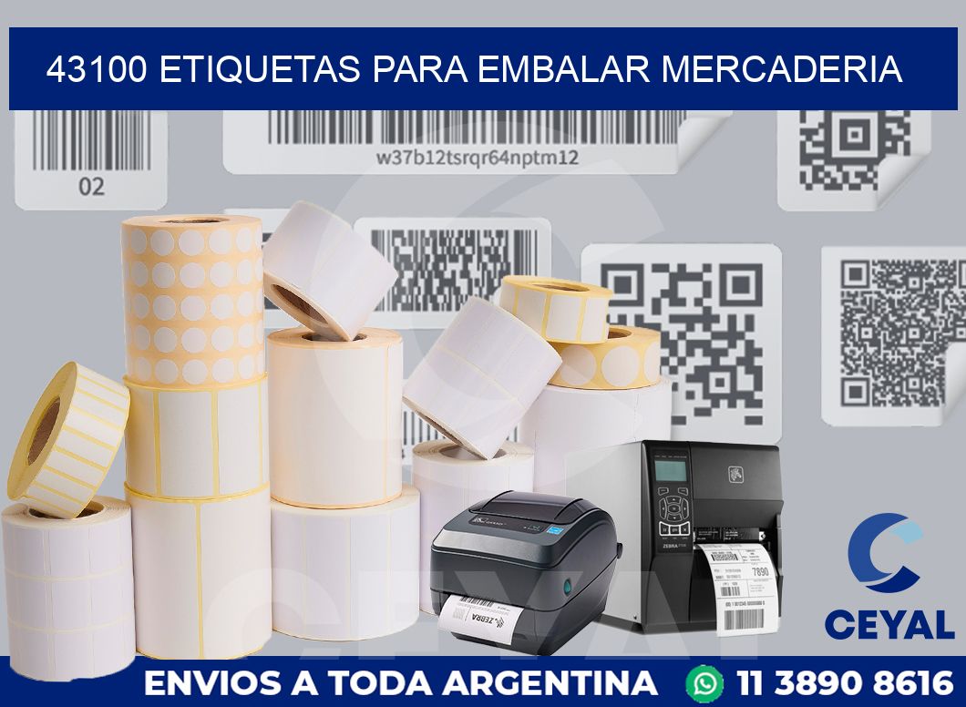 43100 Etiquetas para embalar mercaderia