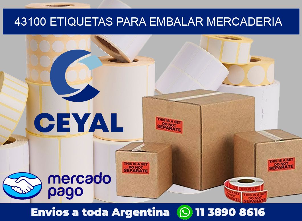 43100 Etiquetas para embalar mercaderia