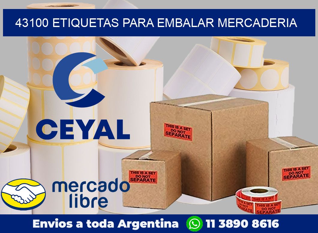 43100 Etiquetas para embalar mercaderia