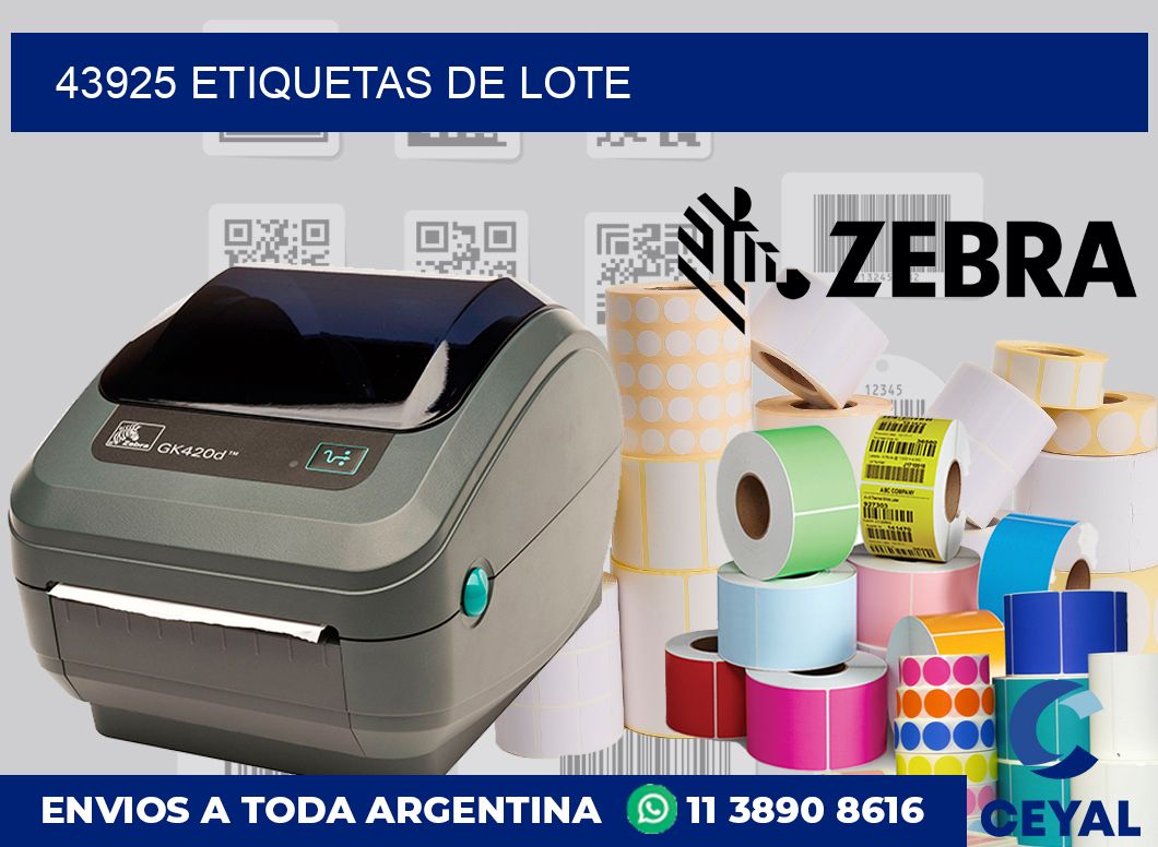 43925 Etiquetas de lote