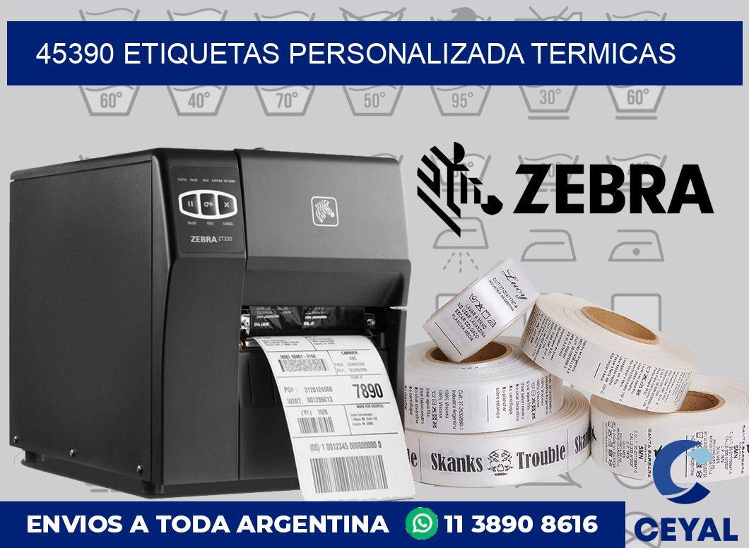 45390 etiquetas personalizada termicas