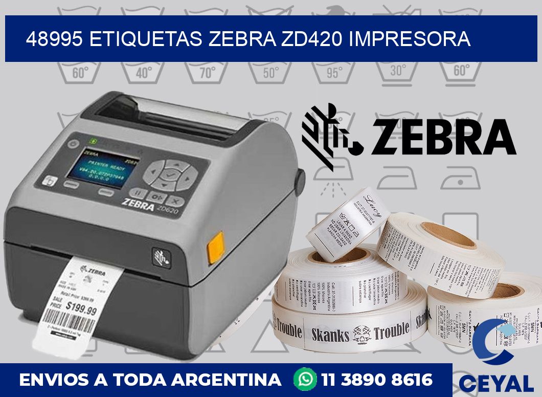 48995 etiquetas Zebra zd420 impresora
