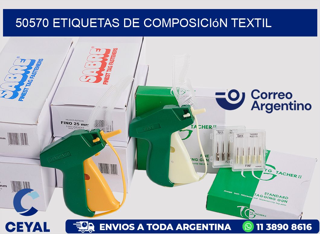 50570 Etiquetas de composición textil