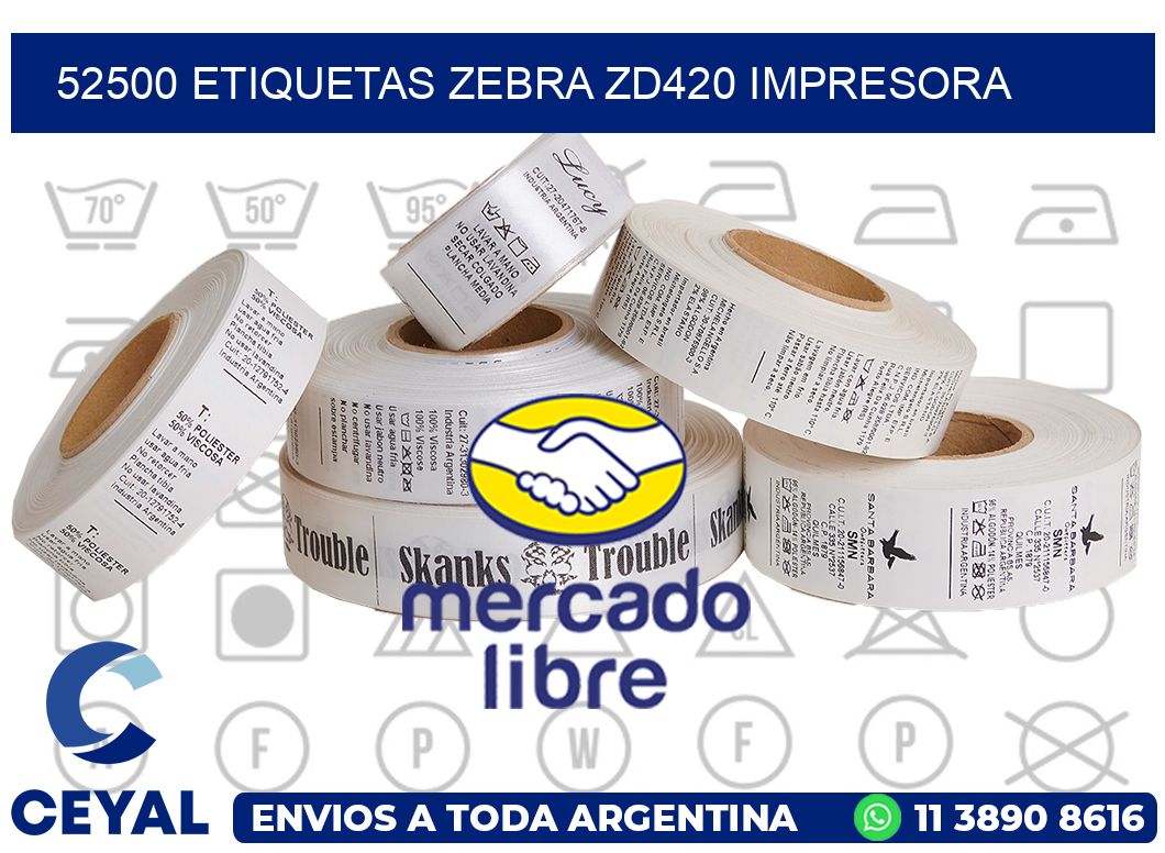 52500 etiquetas Zebra zd420 impresora