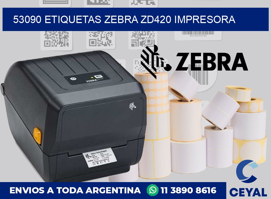 53090 etiquetas Zebra zd420 impresora