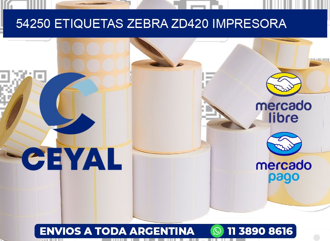 54250 etiquetas Zebra zd420 impresora