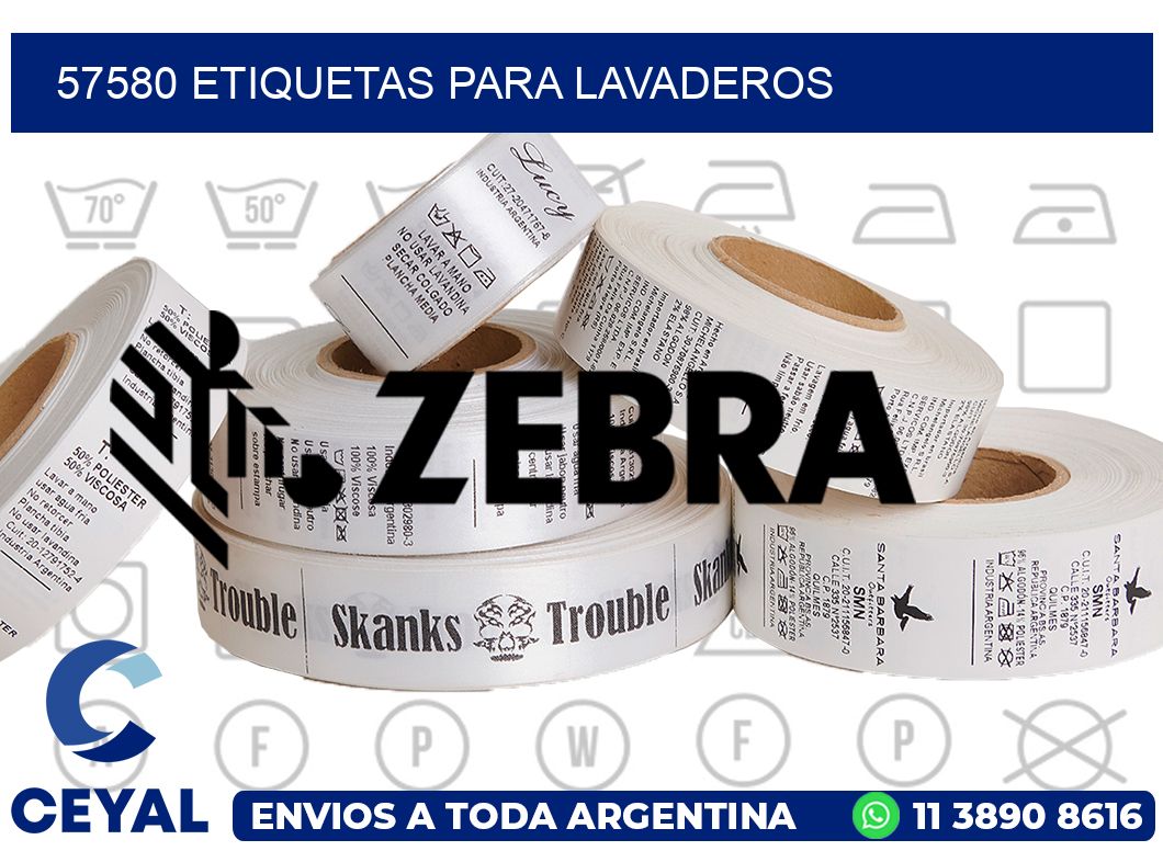 57580 Etiquetas para lavaderos