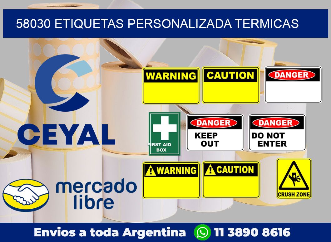 58030 etiquetas personalizada termicas